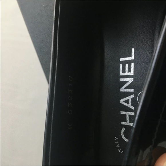 Chanel shoes s 39 pattern leather black w/silver - Picture 4 of 9